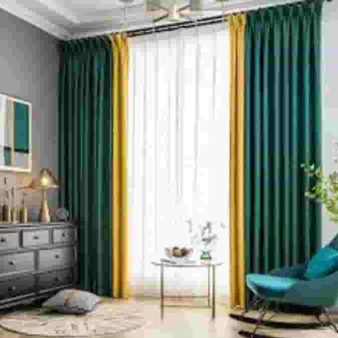 Used and new curtains