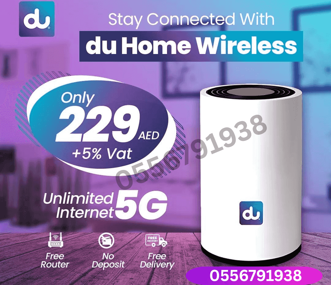 Du home wireless internet new 5G service 229 Du home wireless internet new 5G service 229
